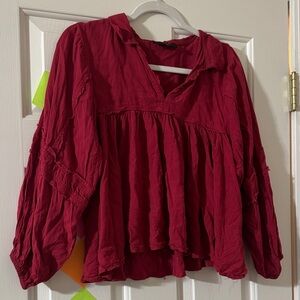 Women’s size Small Red Boho Boutique Top